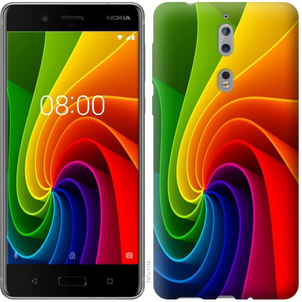 

Чехол на Nokia 8 Радужный вихрь (04798)