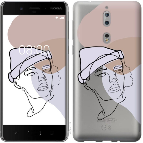 

Чехол на Nokia 8 Силуэт (04798)
