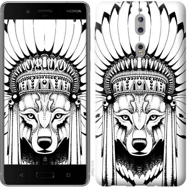 

Чехол на Nokia 8 Тотем волка (04798)