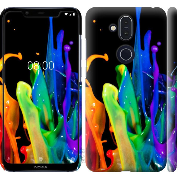 

Чехол на Nokia 8.1 брызги краски (04798)