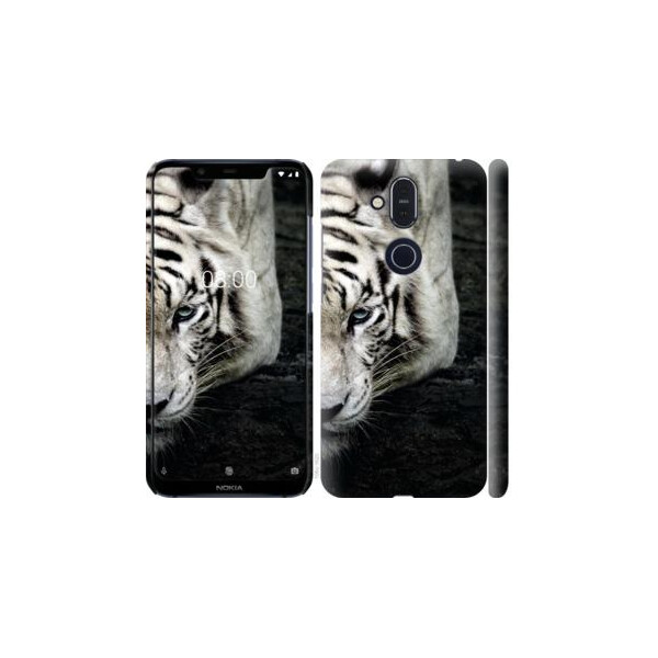 

Чехол на Nokia 8.1 Грустный белый тигр (04798)