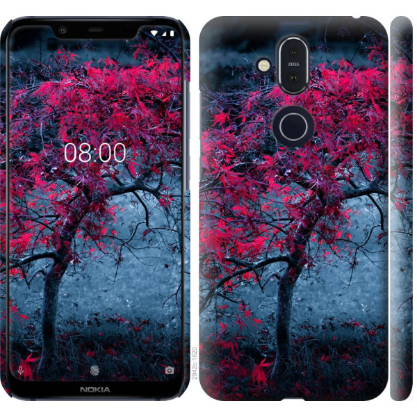

Чехол на Nokia 8.1 Дерево с яркими листьями (04798)