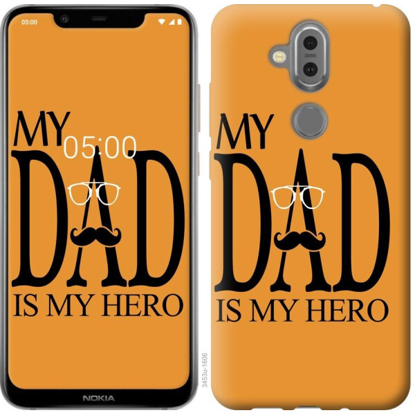 

Чехол на Nokia 8.1 Мой папа Герой (04798)