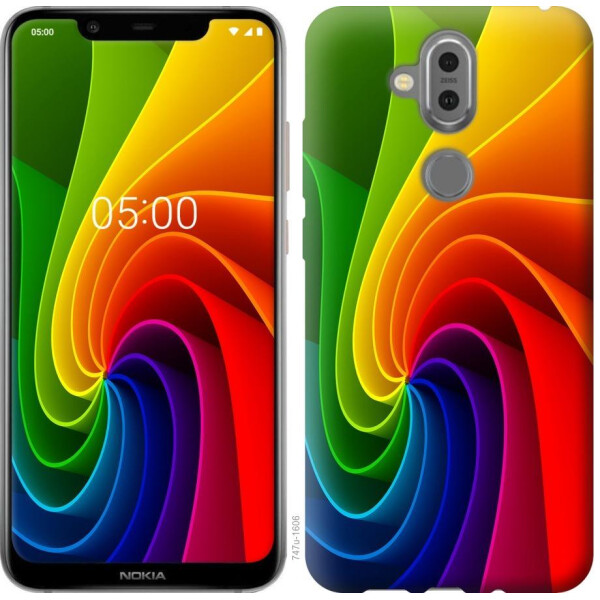 

Чехол на Nokia 8.1 Радужный вихрь (04798)