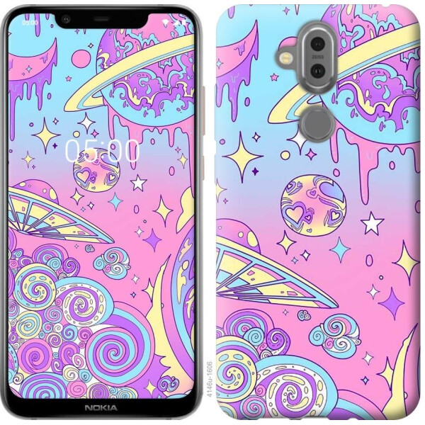 

Чехол на Nokia 8.1 Розовая галактика (04798)