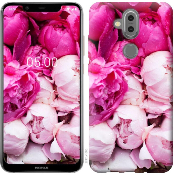 

Чехол на Nokia 8.1 Розовые пионы (04798)