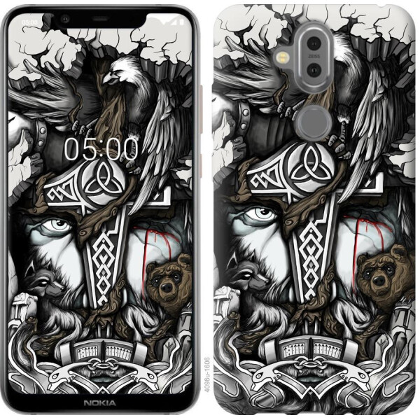 

Чехол на Nokia 8.1 Тату Викинг (04798)