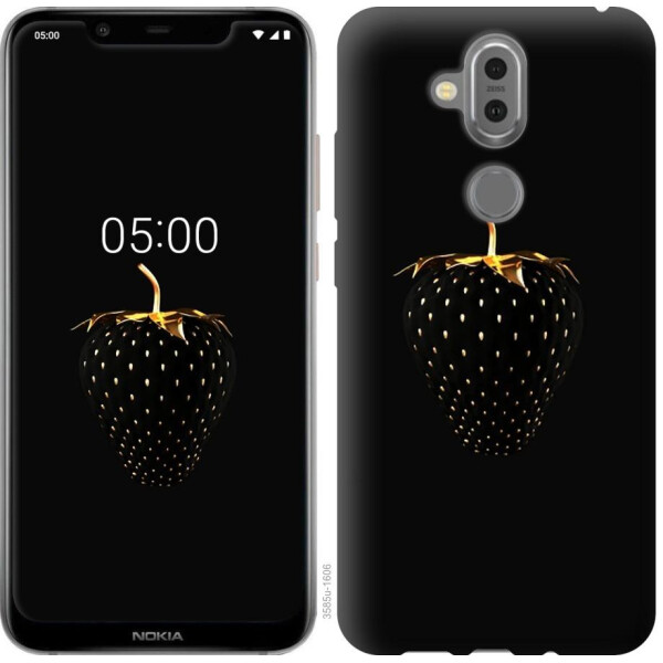 

Чехол на Nokia 8.1 Черная клубника (04798)