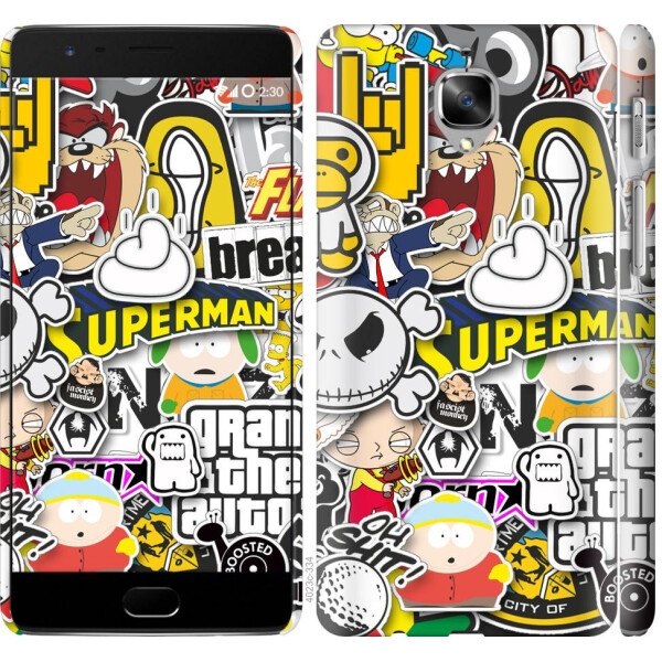 

Чехол на OnePlus 3 Popular logos (04798)