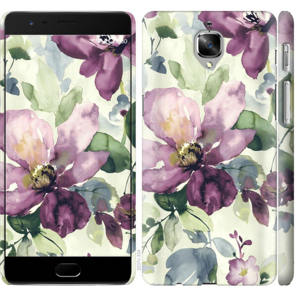 

Чехол на OnePlus 3 Цветы акварелью (04798)