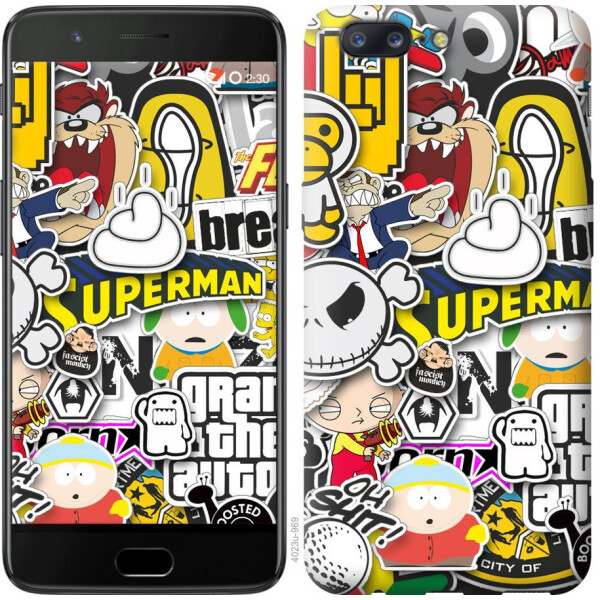 

Чехол на OnePlus 5 Popular logos (04798)