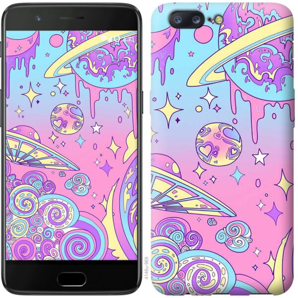 

Чехол на OnePlus 5 Розовая галактика (04798)