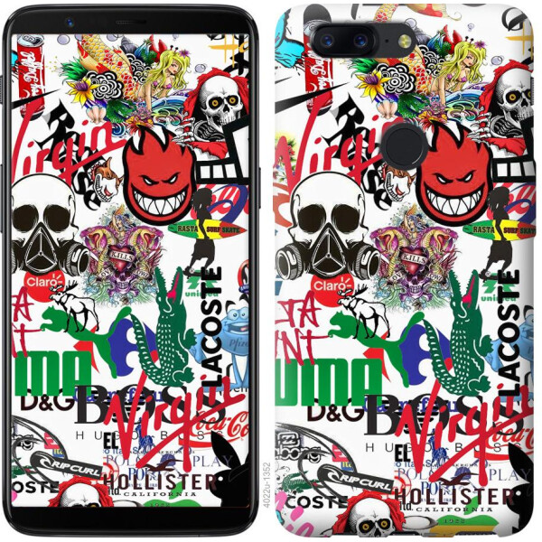 

Чехол на OnePlus 5T Many different logos (04798)
