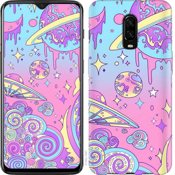 

Чехол на OnePlus 6T Розовая галактика (04798)