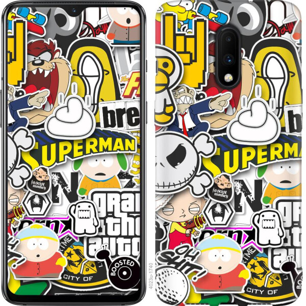 

Чехол на OnePlus 7 Popular logos (04798)