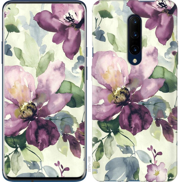 

Чехол на OnePlus 7 Pro Цветы акварелью (04798)