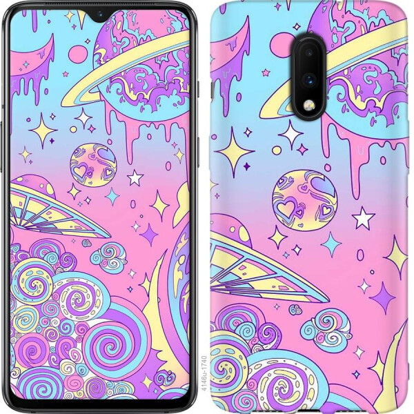 

Чехол на OnePlus 7 Розовая галактика (04798)