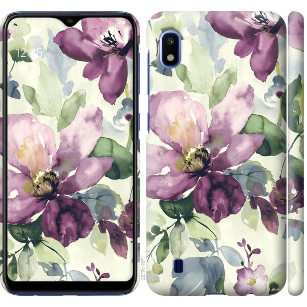 

Чехол на Samsung Galaxy A10 2019 A105F Цветы акварелью (04798)