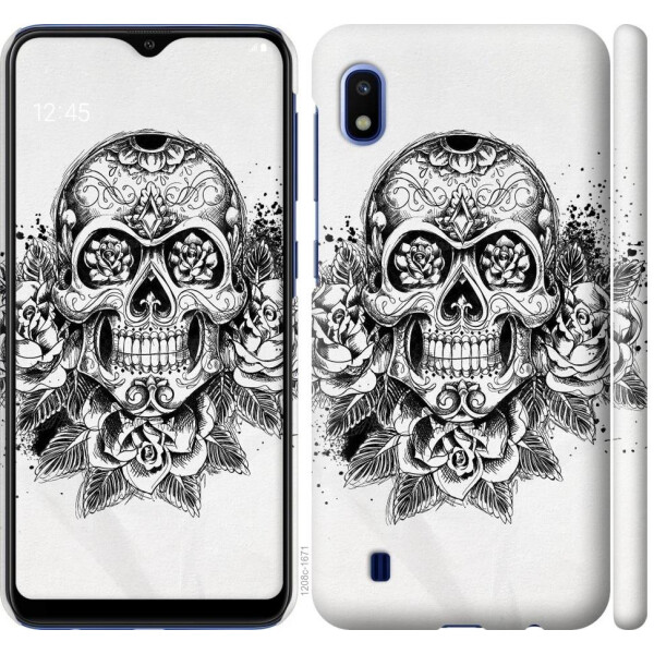 

Чехол на Samsung Galaxy A10 2019 A105F Череп и розы (04798)