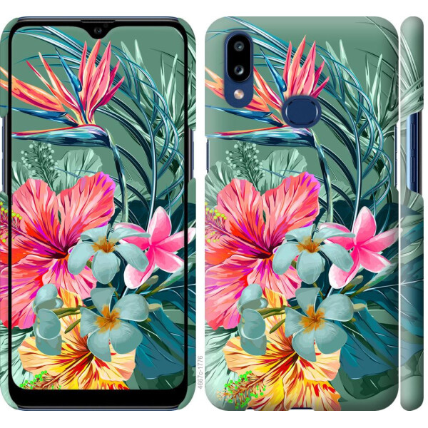 

Чехол на Samsung Galaxy A10s A107F Тропические цветы v1 (04798)