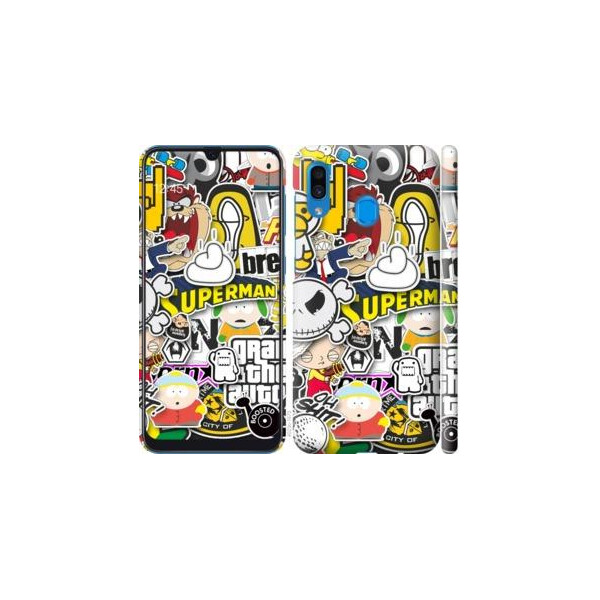 

Чехол на Samsung Galaxy A20 2019 A205F Popular logos (04798)