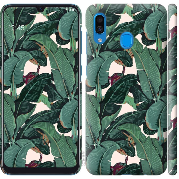 

Чехол на Samsung Galaxy A20 2019 A205F Банановые листья (04798)