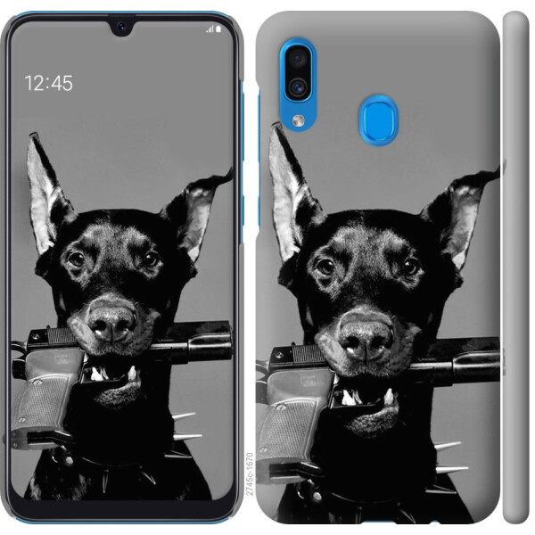 

Чехол на Samsung Galaxy A20 2019 A205F Доберман (04798)