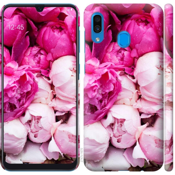 

Чехол на Samsung Galaxy A20 2019 A205F Розовые пионы (04798)