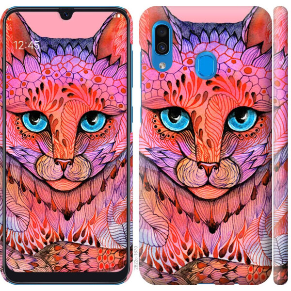 

Чехол на Samsung Galaxy A20 2019 A205F Узорчатая кошка (04798)