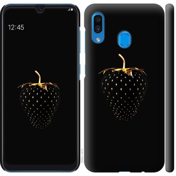 

Чехол на Samsung Galaxy A20 2019 A205F Черная клубника (04798)