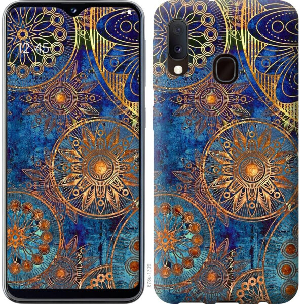 

Чехол на Samsung Galaxy A20e A202F Золотой узор (04798)