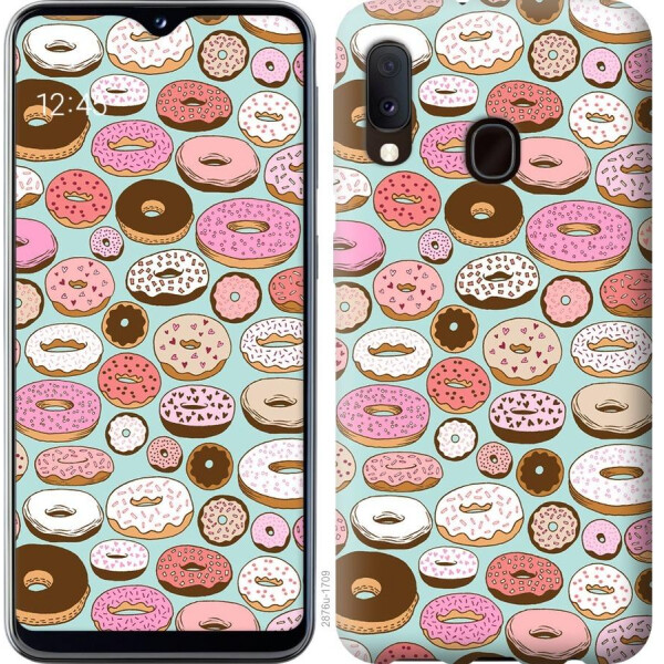 

Чехол на Samsung Galaxy A20e A202F Пончики в глазури (04798)