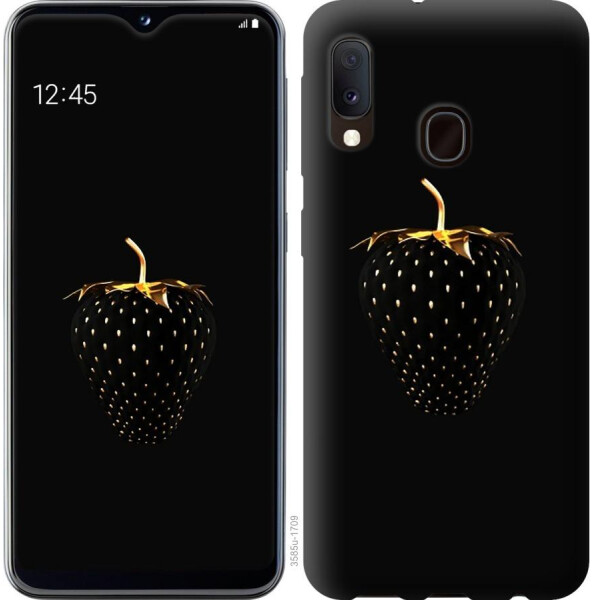 

Чехол на Samsung Galaxy A20e A202F Черная клубника (04798)