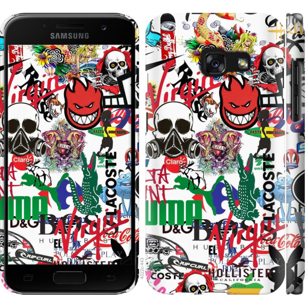 

Чехол на Samsung Galaxy A3 (2017) Many different logos (04798)