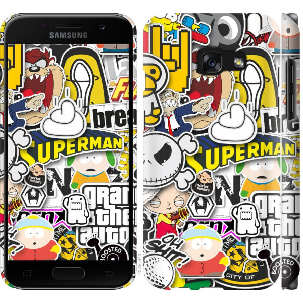 

Чехол на Samsung Galaxy A3 (2017) Popular logos (04798)