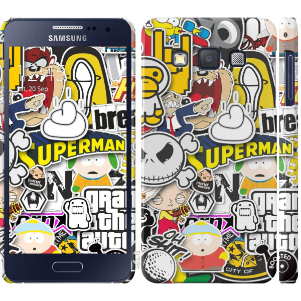 

Чехол на Samsung Galaxy A3 A300H Popular logos (04798)