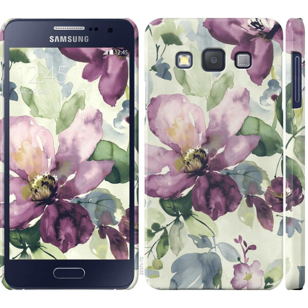 

Чехол на Samsung Galaxy A3 A300H Цветы акварелью (04798)