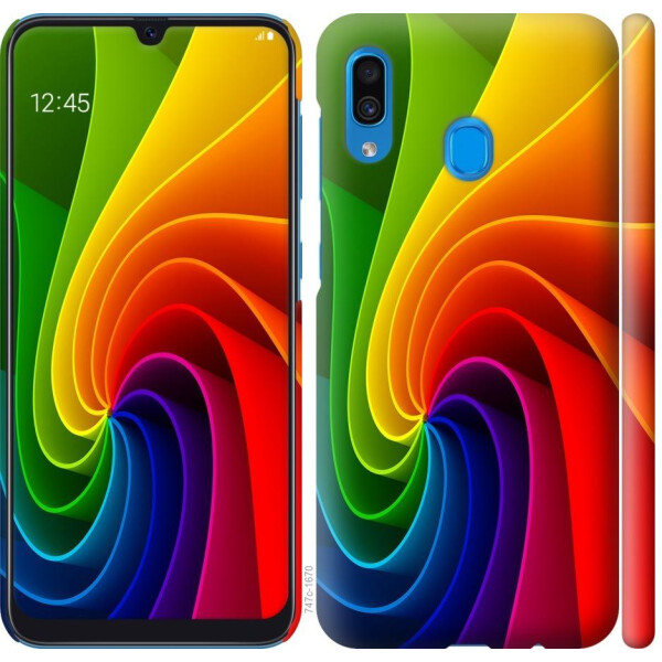 

Чехол на Samsung Galaxy A30 2019 A305F Радужный вихрь (04798)