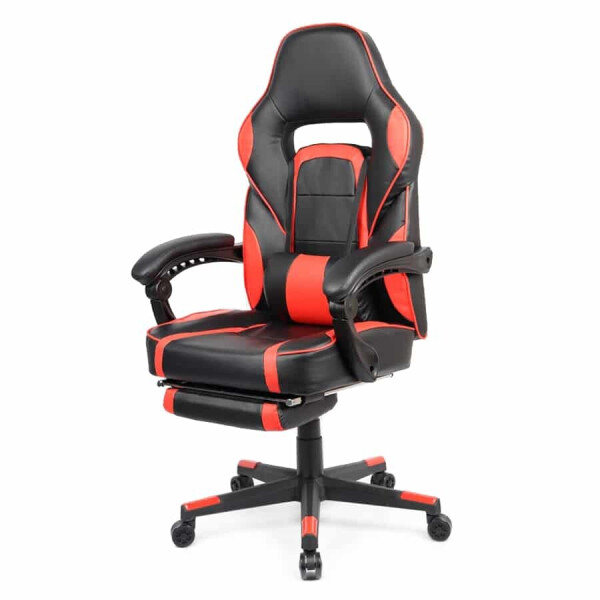 

Геймерское компьютерное кресло Seaton Drift с подставкой для ног black/red