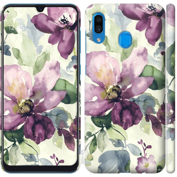 

Чехол на Samsung Galaxy A30 2019 A305F Цветы акварелью (04798)