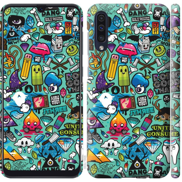 

Чехол на Samsung Galaxy A30s A307F Стикер бомбинг 1 (04798)