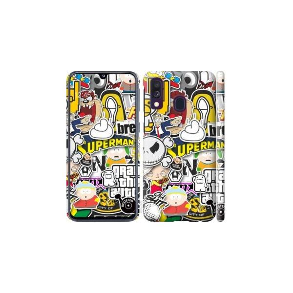 

Чехол на Samsung Galaxy A40 2019 A405F Popular logos (04798)