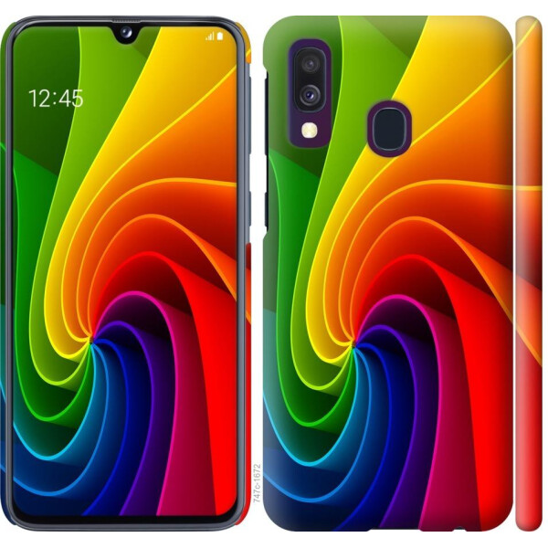 

Чехол на Samsung Galaxy A40 2019 A405F Радужный вихрь (04798)