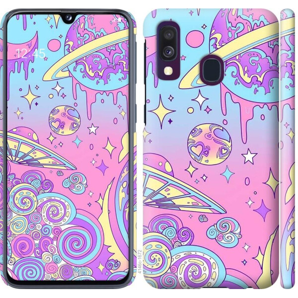 

Чехол на Samsung Galaxy A40 2019 A405F Розовая галактика (04798)