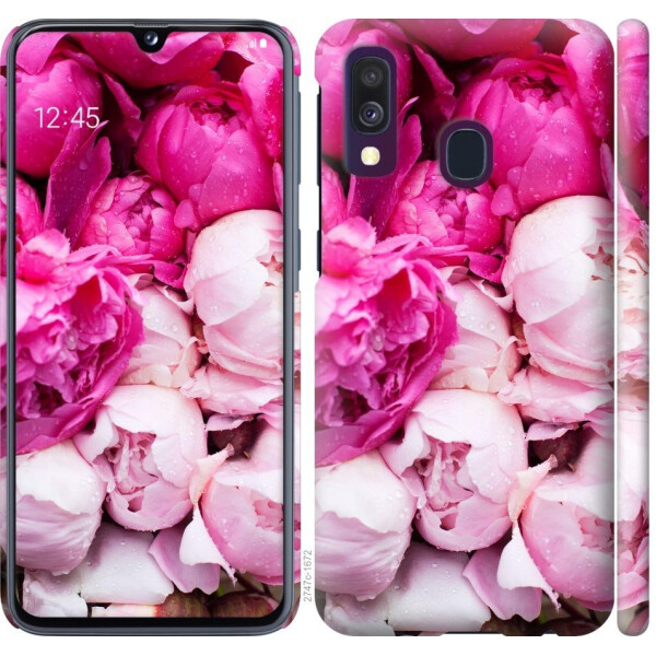 

Чехол на Samsung Galaxy A40 2019 A405F Розовые пионы (04798)