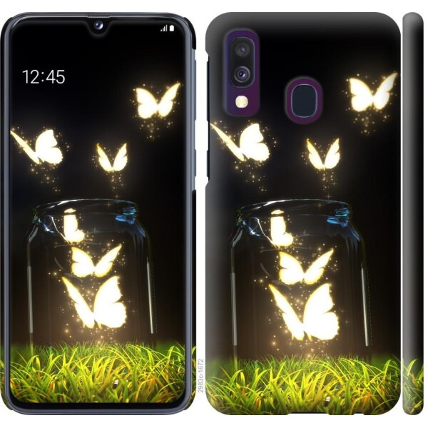 

Чехол на Samsung Galaxy A40 2019 A405F Светящиеся бабочки (04798)