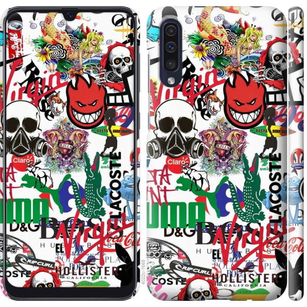 

Чехол на Samsung Galaxy A50 2019 A505F Many different logos (04798)