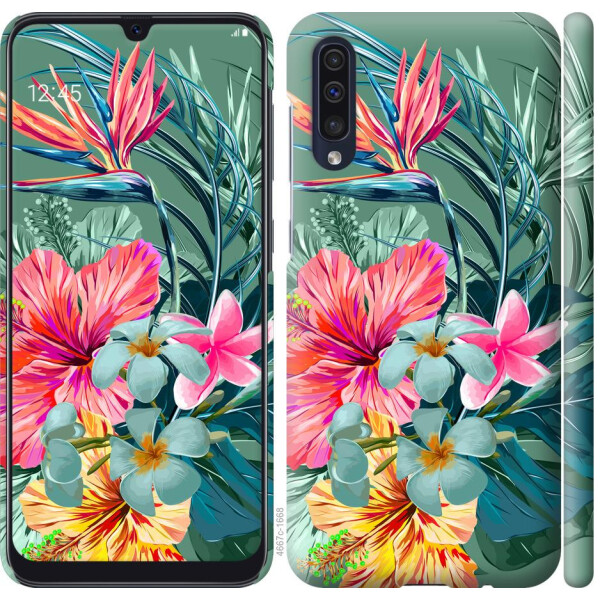 

Чехол на Samsung Galaxy A50 2019 A505F Тропические цветы v1 (04798)
