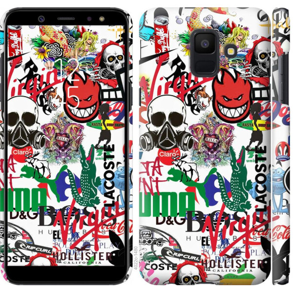 

Чехол на Samsung Galaxy A6 2018 Many different logos (04798)