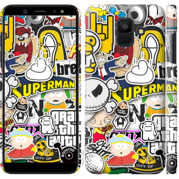 

Чехол на Samsung Galaxy A6 2018 Popular logos (04798)